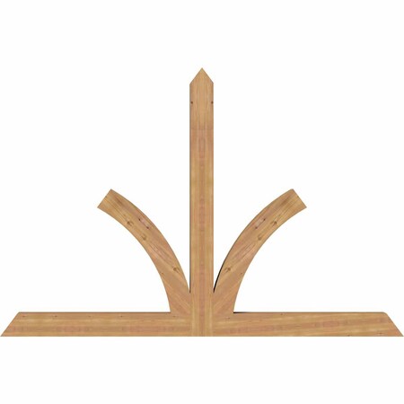 Ekena Millwork Richland Timber Gable Bracket, Western Red Cedar, 96"W x 64"H x 5 1/2"D x 5 1/2"F, 16/12 Pitch GBW096X64X0606RIC00SWR